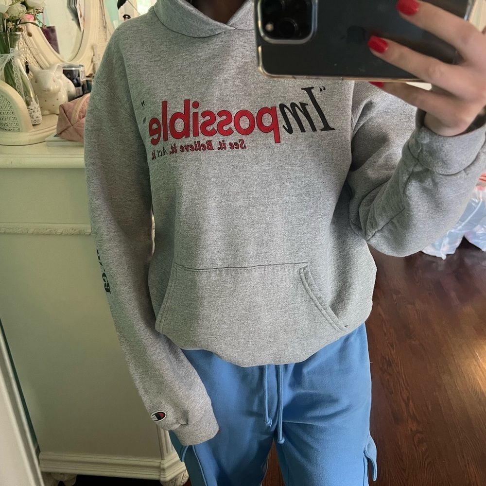 Grey champion hoodie
